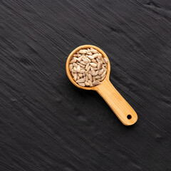Organic shelled sunflower seeds - Helianthus annuus.