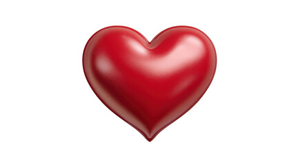 Obraz premium A realistic red heart shapeTransparent background, PNG file