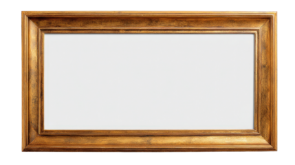 A4 size wooden frameTransparent background, PNG file