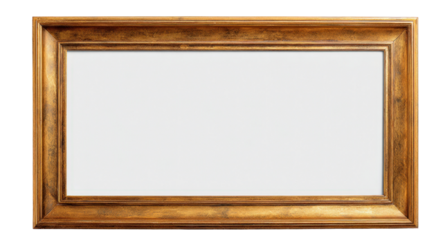 A4 size wooden frameTransparent background, PNG file