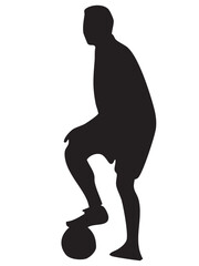 football player silhouette vector