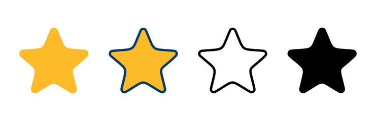 Star Icon vector isolated on white background. Star vector icon. Rating symbol