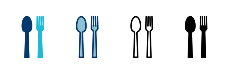 Fork, Spoon, and Knife isolated on white background. Restaurant icon. food icon. Eat. Cutlery icon.
