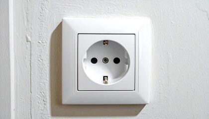 White electrical outlet on a wall