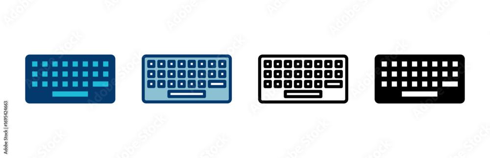 Poster keyboard icon vector isolated on white background. keyboard vector symbol