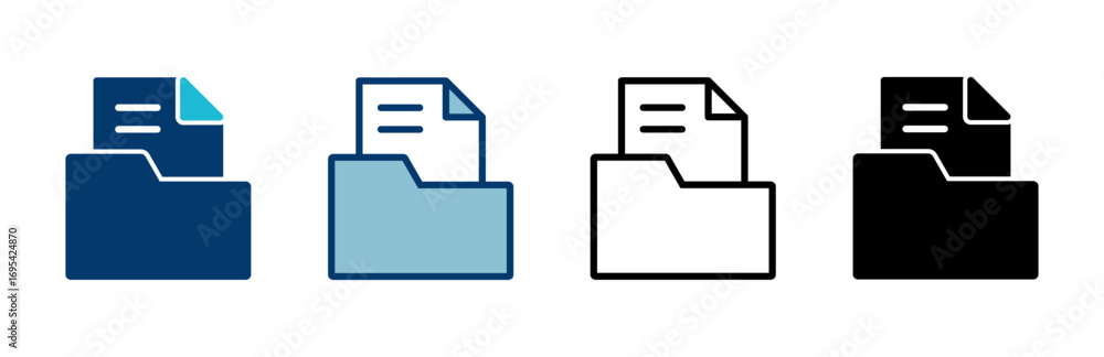 Poster folder icon vector isolated on white background. folder and documents icon. icon archive