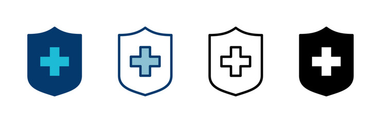 Health insurance icon vector isolated on white background. Insurance health document icon