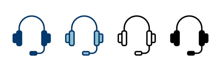 Headphone icon vector isolated on white background. Headphone vector icon. Call us