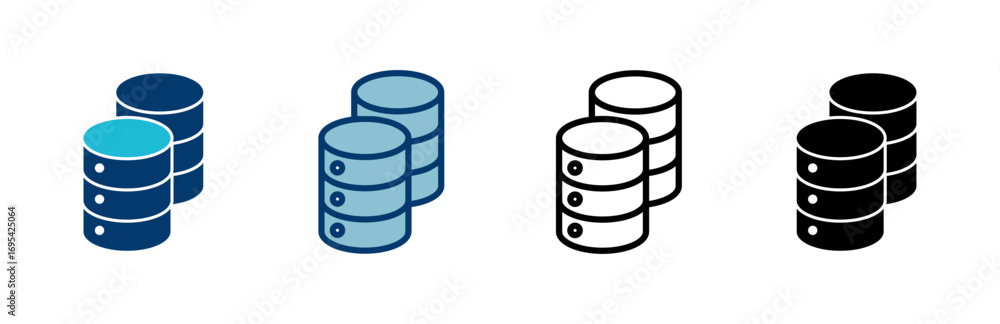 Aufkleber database icon vector isolated on white background. database vector icon