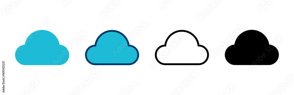 Poster cloud icon vector isolated on white background. cloud computing icon
