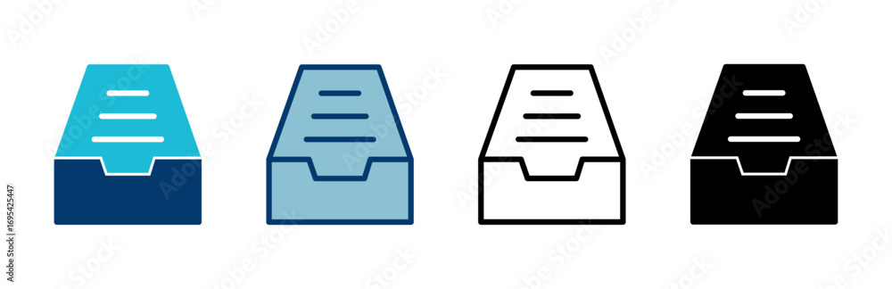 Poster archive folders icon vector isolated on white background. binders vector icon. archive storage icon.