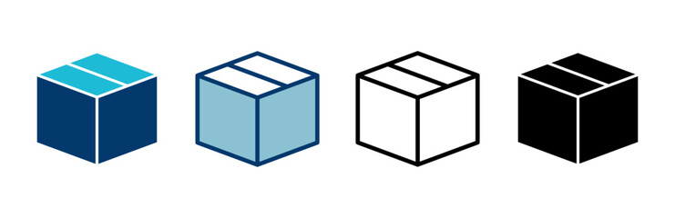 Box icon vector isolated on white background. Cardboard box, packaging open. Box vector icon