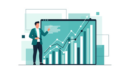 Business Presentation Depicting Financial Statistics And Growth Projection For Effective Analytics