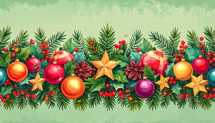 Festive Christmas garland