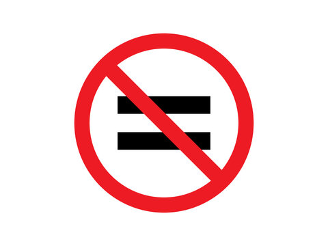not equal sign