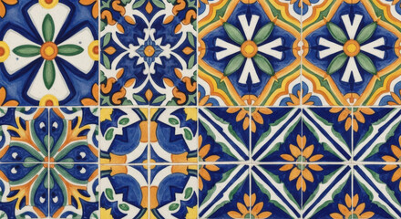 Vibrant Moroccan Tile Patterns Seamless Background Design.