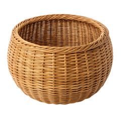 Fototapeta premium Wicker basket isolated on transparent background