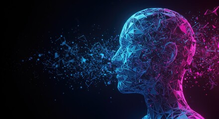 Abstract polygonal female profile