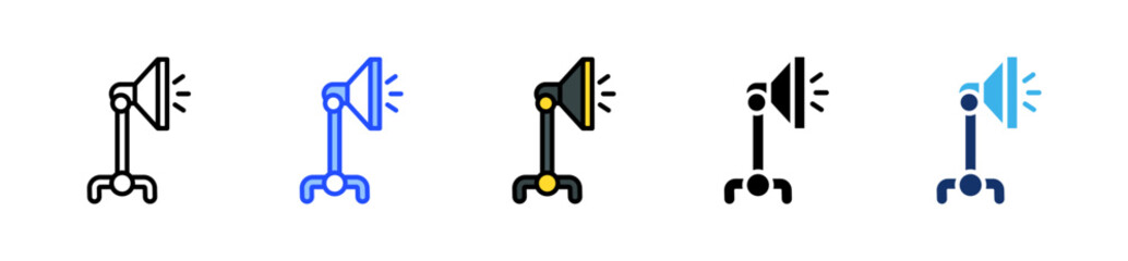 Recording Light Icon Collection With Multiple Styles