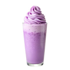 Taro smoothie isolated on transparent background
