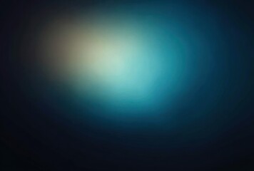 Fototapeta premium Abstract, soft-focus photo featuring a gradient of deep blue to vibrant teal with a gentle spot of pale light, casting a serene mood