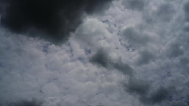 clouds and blue sunny sky,  white clouds over blue sky, Aerial view,  nature, blue sky, white clear weather. Time lapse video 4 K.