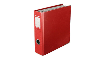 Red Office Binder Documents Storage Archive Files