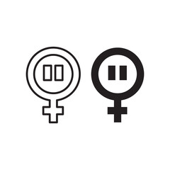 Fototapeta premium Menopause vector icon set collection. Menopause Outline trendy style illustration for web and app..eps