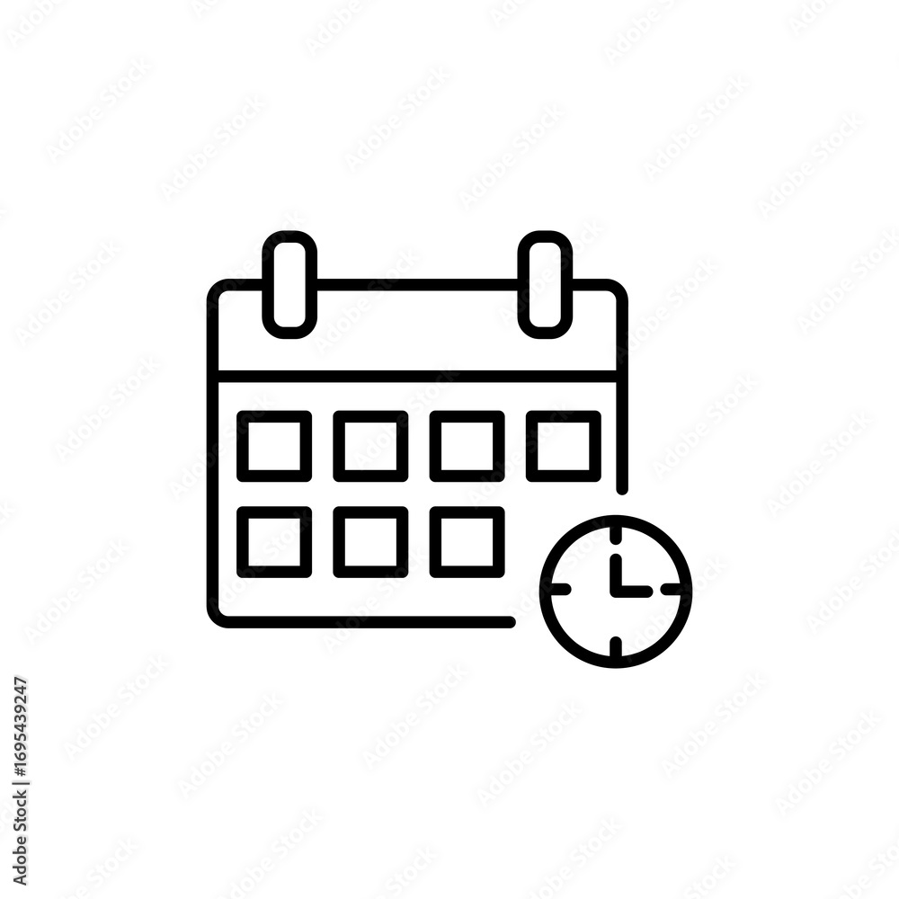 Poster schedule vector icon set collection. schedule trendy style illustration for web and app..eps