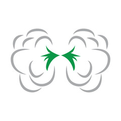 cotton logo design flower soft cotton organic plant textile material clothing illustration template