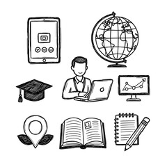 education icons set