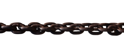old rusty chain isolated