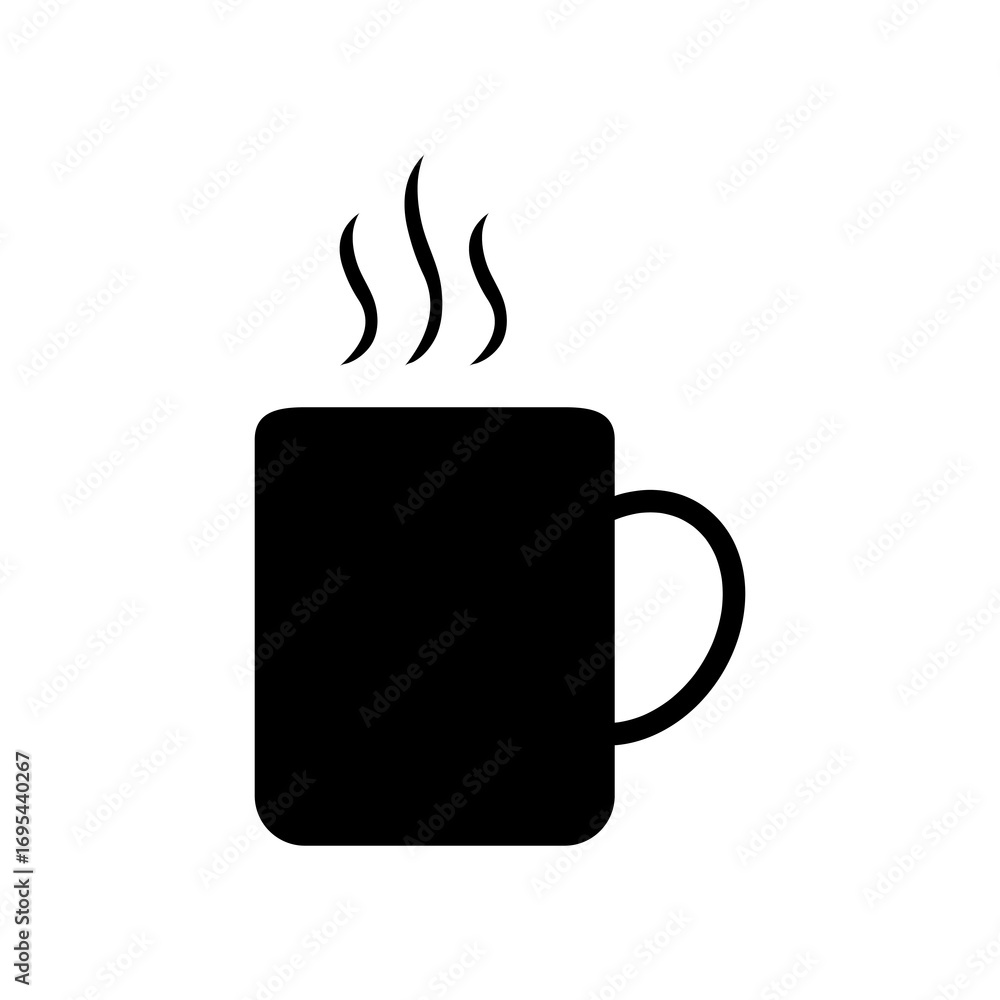 Poster coffee mug icon simple vector isolated symbol trendy style illustration for web and app..eps