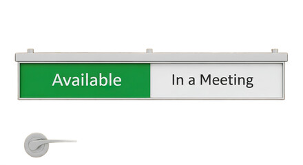Office Meeting Room Status Indicator Sign Available Green