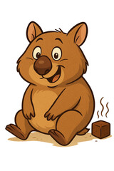 くつろぎ中のウォンバット