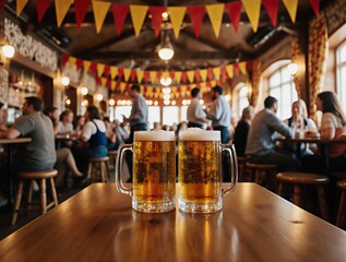 oktoberfest-photo festival fun bavarian beer celebration pub atmosphere | oktoberfest festival, festive, traditional, event, entertainment theme