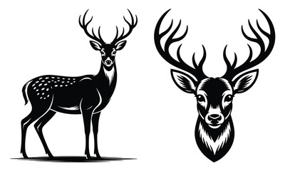 silhouette of a deer