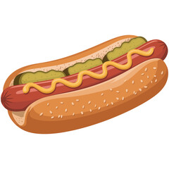 hot dog with mustard