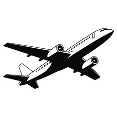 airplane on a white background