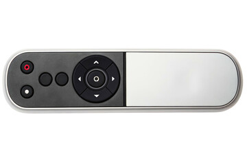 Fototapeta premium Modern presentation clicker and remote control with touchpad isolated with transparent background