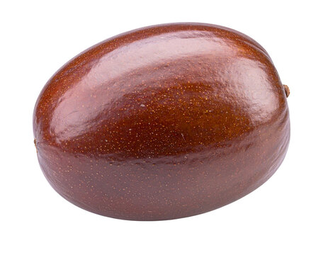  Whole Kepel Fruit with Glossy Skin, Front View, Isolated on Transparent Background