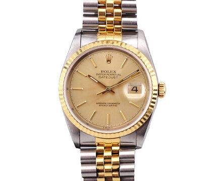 【ROLEX】ロレックス_デイトジャスト_16233_腕時計 _シャンパンゴールド文字盤 