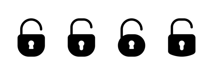 Unlock icon vector. Unlock sign and symbol. unlocked padlock icon