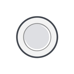 white plate on white background