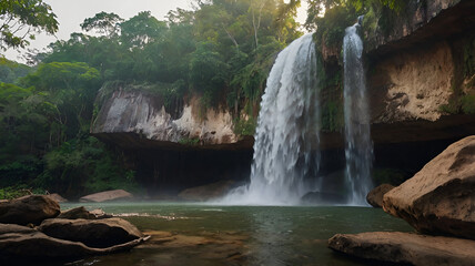 Haew suwat waterfalls in khao yai national park 