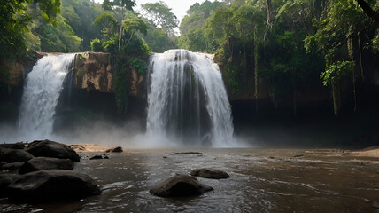 Haew suwat waterfalls in khao yai national park 