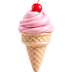 Pink Ice Cream Cone Delight