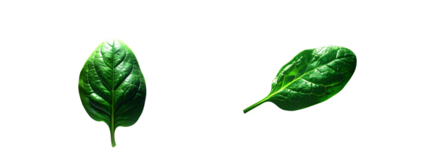 Surreal Floating Spinach with Glowing Green Aura and Sparkles