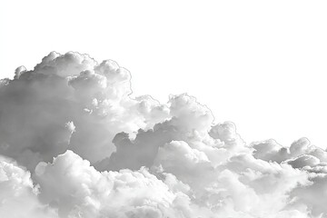 Gray-scale cumulus clouds