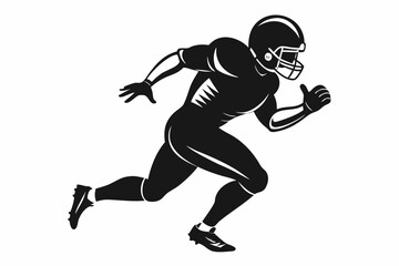 Silhouette of a man running vector illustration